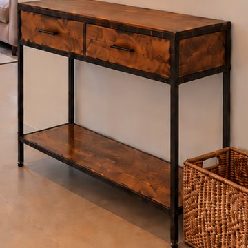 Consola VASAGLE 100x30x80 cm con 2 cajones